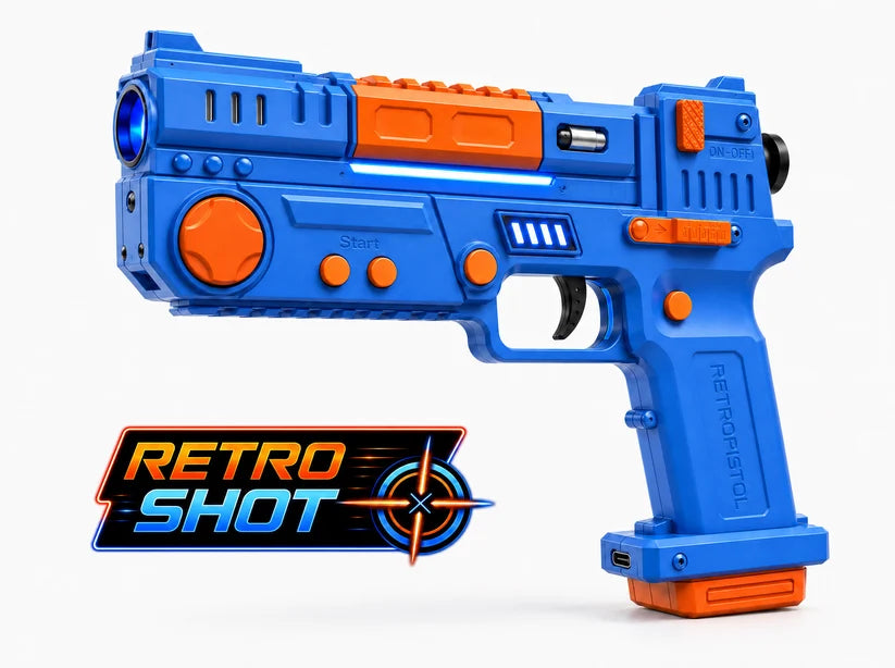 RetroZone Gaming System | 2-Player Retro Light Gun Pistol Combo